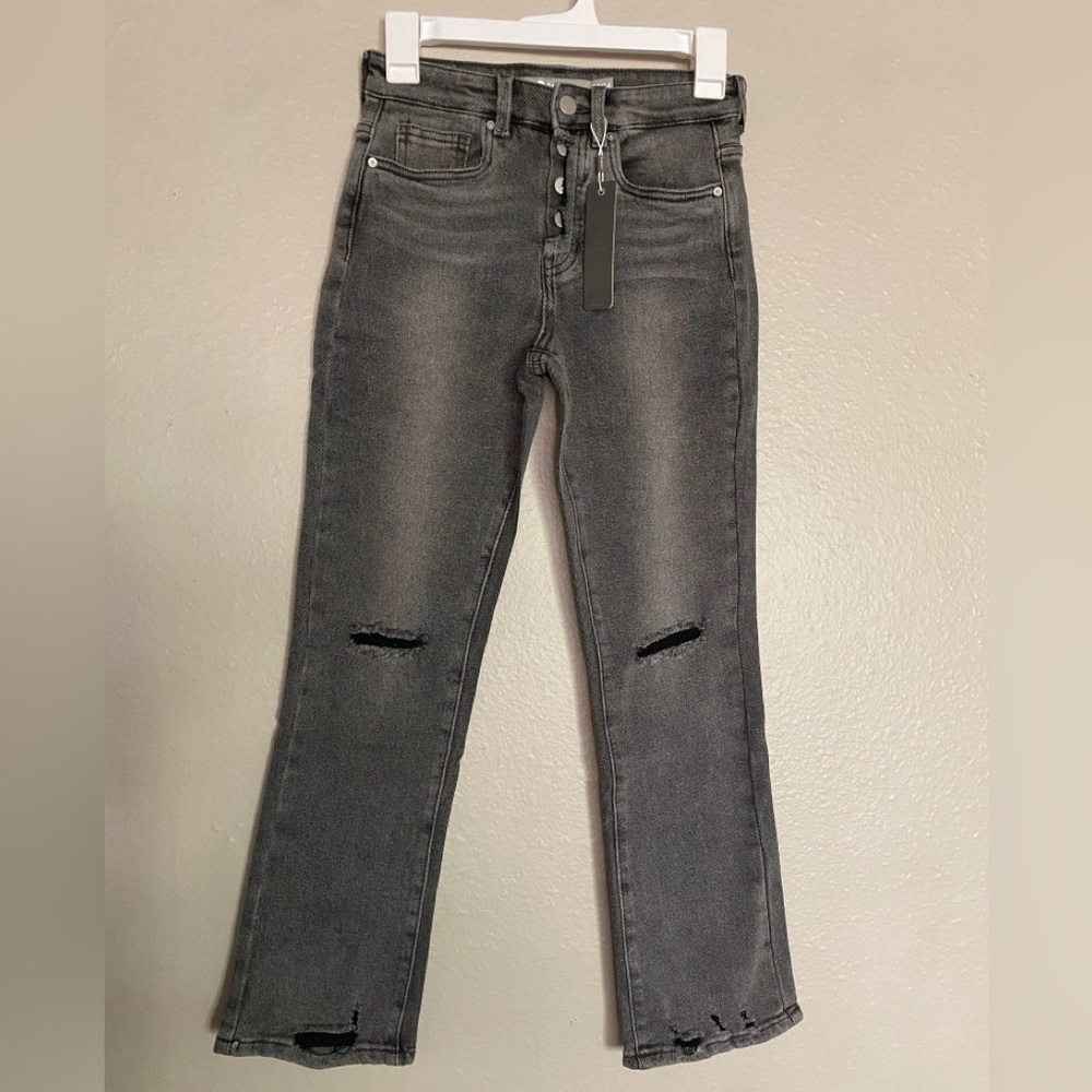 NWT Tractr Women’s Grey Jeans | Size 00/24 | Premium Stretch Denim